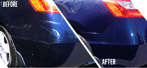 Car Scratch Repair Before and After Photo